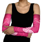 New Zealand Breast Cancer Awareness Arm Sleeves Pink Ribbon Butterfly Maori Pattern