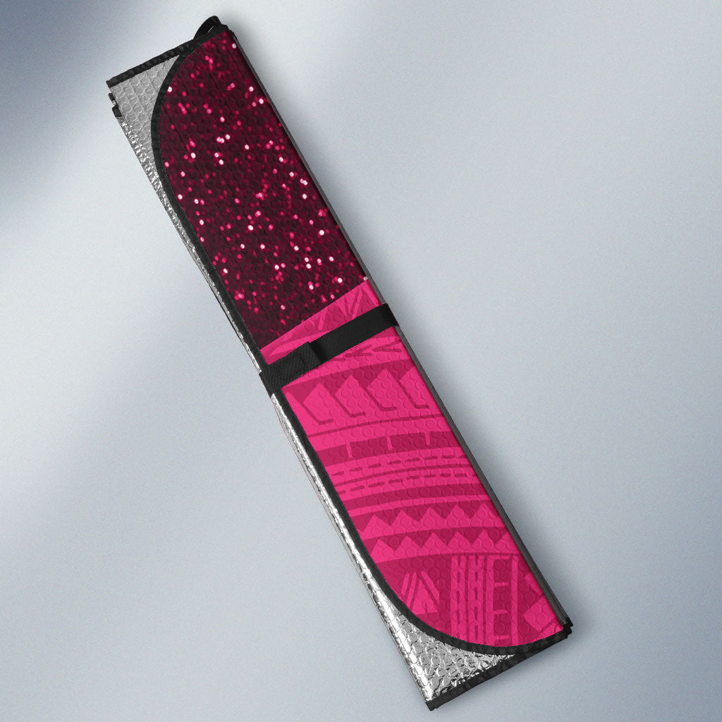 New Zealand Breast Cancer Awareness Auto Sun Shade Pink Ribbon Butterfly Maori Pattern