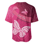 New Zealand Breast Cancer Awareness Baseball Jersey Pink Ribbon Butterfly Maori Pattern