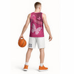 New Zealand Breast Cancer Awareness Basketball Jersey Pink Ribbon Butterfly Maori Pattern