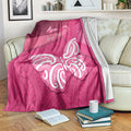 New Zealand Breast Cancer Awareness Blanket Pink Ribbon Butterfly Maori Pattern