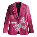 New Zealand Breast Cancer Awareness Blazer Pink Ribbon Butterfly Maori Pattern