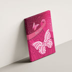 New Zealand Breast Cancer Awareness Canvas Wall Art Pink Ribbon Butterfly Maori Pattern