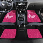 New Zealand Breast Cancer Awareness Car Mats Pink Ribbon Butterfly Maori Pattern