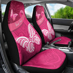 New Zealand Breast Cancer Awareness Car Seat Cover Pink Ribbon Butterfly Maori Pattern