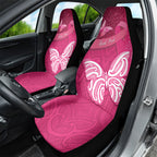New Zealand Breast Cancer Awareness Car Seat Cover Pink Ribbon Butterfly Maori Pattern
