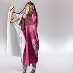 New Zealand Breast Cancer Awareness Hooded Blanket Pink Ribbon Butterfly Maori Pattern