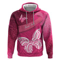 New Zealand Breast Cancer Awareness Hoodie Pink Ribbon Butterfly Maori Pattern