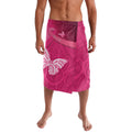 New Zealand Breast Cancer Awareness Lavalava Pink Ribbon Butterfly Maori Pattern