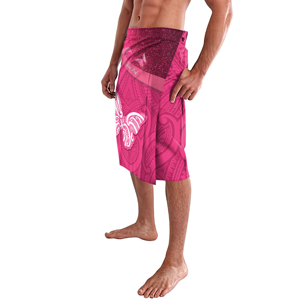 New Zealand Breast Cancer Awareness Lavalava Pink Ribbon Butterfly Maori Pattern