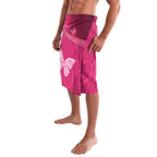 New Zealand Breast Cancer Awareness Lavalava Pink Ribbon Butterfly Maori Pattern
