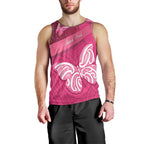 New Zealand Breast Cancer Awareness Men Tank Top Pink Ribbon Butterfly Maori Pattern