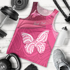 New Zealand Breast Cancer Awareness Men Tank Top Pink Ribbon Butterfly Maori Pattern