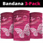 New Zealand Breast Cancer Awareness Neck Gaiter Pink Ribbon Butterfly Maori Pattern