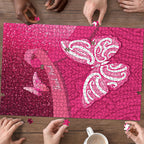 New Zealand Breast Cancer Awareness Puzzle Pink Ribbon Butterfly Maori Pattern