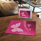 New Zealand Breast Cancer Awareness Puzzle Pink Ribbon Butterfly Maori Pattern