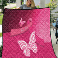 New Zealand Breast Cancer Awareness Quilt Pink Ribbon Butterfly Maori Pattern