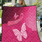 New Zealand Breast Cancer Awareness Quilt Pink Ribbon Butterfly Maori Pattern
