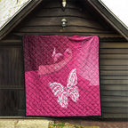 New Zealand Breast Cancer Awareness Quilt Pink Ribbon Butterfly Maori Pattern