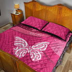 New Zealand Breast Cancer Awareness Quilt Bed Set Pink Ribbon Butterfly Maori Pattern