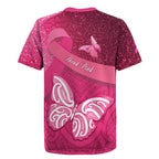 New Zealand Breast Cancer Awareness Rugby Jersey Pink Ribbon Butterfly Maori Pattern
