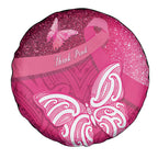 New Zealand Breast Cancer Awareness Spare Tire Cover Pink Ribbon Butterfly Maori Pattern