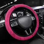 New Zealand Breast Cancer Awareness Steering Wheel Cover Pink Ribbon Butterfly Maori Pattern