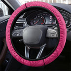 New Zealand Breast Cancer Awareness Steering Wheel Cover Pink Ribbon Butterfly Maori Pattern