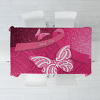 New Zealand Breast Cancer Awareness Tablecloth Pink Ribbon Butterfly Maori Pattern
