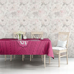 New Zealand Breast Cancer Awareness Tablecloth Pink Ribbon Butterfly Maori Pattern