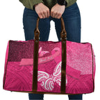 New Zealand Breast Cancer Awareness Travel Bag Pink Ribbon Butterfly Maori Pattern
