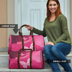 New Zealand Breast Cancer Awareness Travel Bag Pink Ribbon Butterfly Maori Pattern