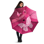 New Zealand Breast Cancer Awareness Umbrella Pink Ribbon Butterfly Maori Pattern