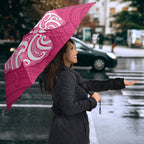 New Zealand Breast Cancer Awareness Umbrella Pink Ribbon Butterfly Maori Pattern