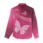 New Zealand Breast Cancer Awareness Women Casual Shirt Pink Ribbon Butterfly Maori Pattern