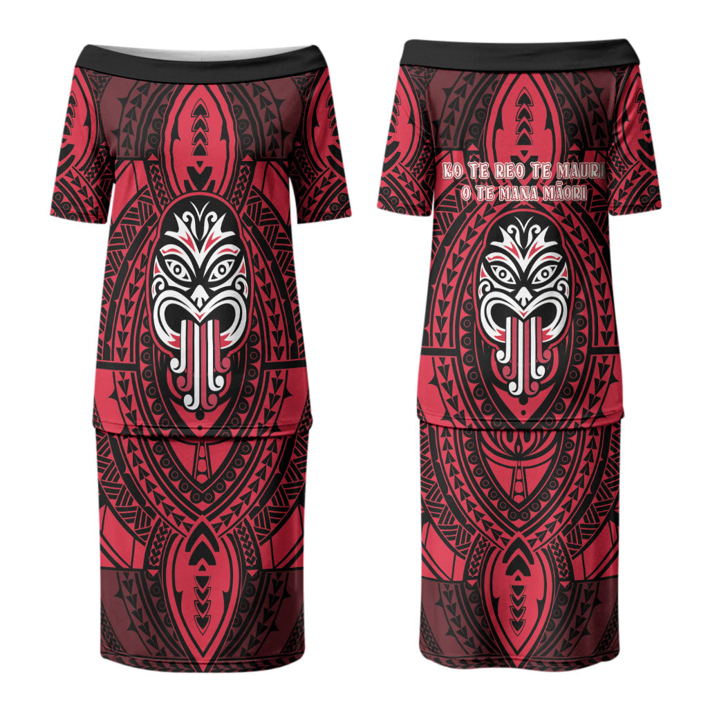 New Zealand Maori Language Week Couples Matching Puletasi and Long Sleeve Button Shirt Te Wiki O Te Reo Maori Hei Tiki