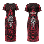 New Zealand Maori Language Week Couples Matching Short Sleeve Bodycon Dress and Long Sleeve Button Shirt Te Wiki O Te Reo Maori Hei Tiki