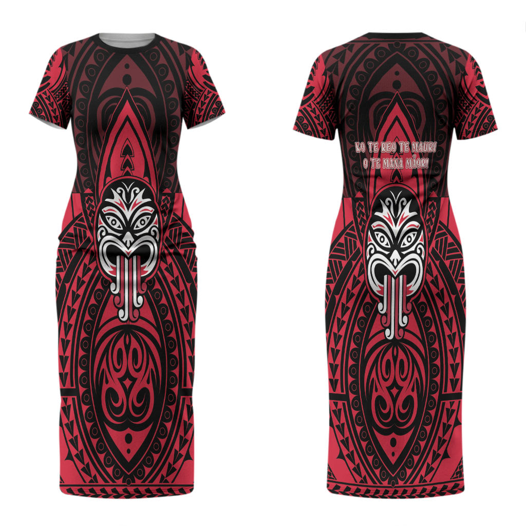 New Zealand Maori Language Week Couples Matching Short Sleeve Bodycon Dress and Long Sleeve Button Shirt Te Wiki O Te Reo Maori Hei Tiki