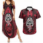 New Zealand Maori Language Week Couples Matching Summer Maxi Dress and Hawaiian Shirt Te Wiki O Te Reo Maori Hei Tiki