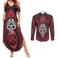 New Zealand Maori Language Week Couples Matching Summer Maxi Dress and Long Sleeve Button Shirt Te Wiki O Te Reo Maori Hei Tiki