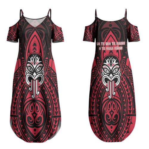 New Zealand Maori Language Week Couples Matching Summer Maxi Dress and Long Sleeve Button Shirt Te Wiki O Te Reo Maori Hei Tiki