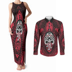 New Zealand Maori Language Week Couples Matching Tank Maxi Dress and Long Sleeve Button Shirt Te Wiki O Te Reo Maori Hei Tiki