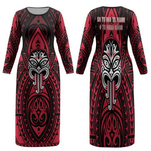 New Zealand Maori Language Week Family Matching Long Sleeve Bodycon Dress and Hawaiian Shirt Te Wiki O Te Reo Maori Hei Tiki