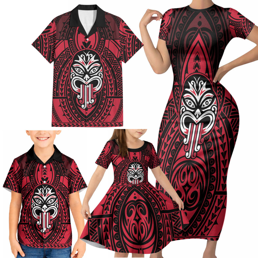 New Zealand Maori Language Week Family Matching Short Sleeve Bodycon Dress and Hawaiian Shirt Te Wiki O Te Reo Maori Hei Tiki