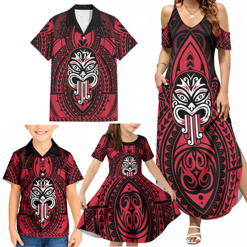 New Zealand Maori Language Week Family Matching Summer Maxi Dress and Hawaiian Shirt Te Wiki O Te Reo Maori Hei Tiki