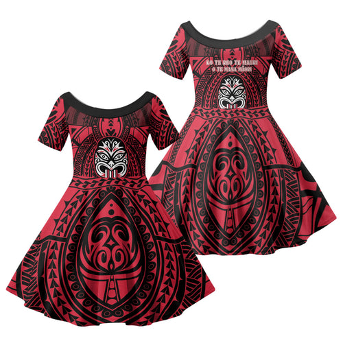 New Zealand Maori Language Week Family Matching Summer Maxi Dress and Hawaiian Shirt Te Wiki O Te Reo Maori Hei Tiki