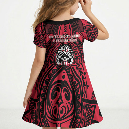New Zealand Maori Language Week Kid Short Sleeve Dress Te Wiki O Te Reo Maori Hei Tiki