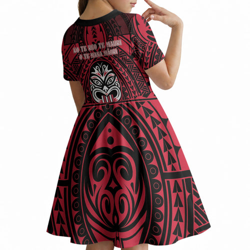 New Zealand Maori Language Week Kid Short Sleeve Dress Te Wiki O Te Reo Maori Hei Tiki