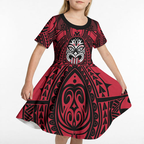New Zealand Maori Language Week Kid Short Sleeve Dress Te Wiki O Te Reo Maori Hei Tiki