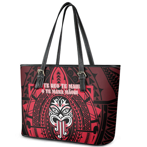 New Zealand Maori Language Week Leather Tote Bag Te Wiki O Te Reo Maori Hei Tiki